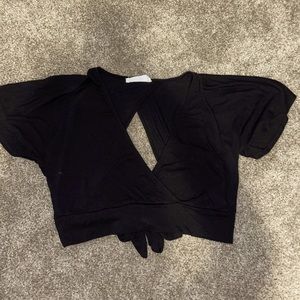 Black crop top